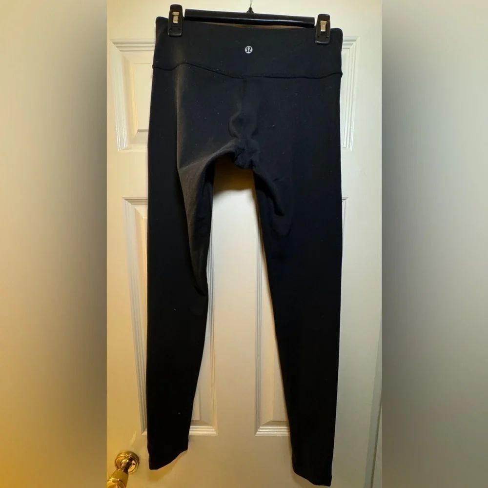 Lululemon Wunder Under Leggings Size 6 Black Full Length Luon 30.5